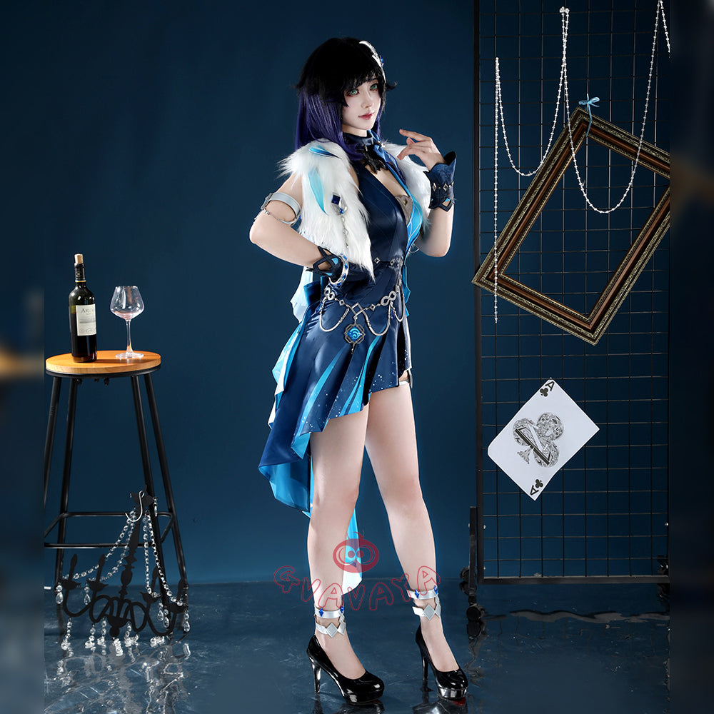 Gvavaya Game Cosplay Genshin Impact Yelan Tranquil Banquet Outfit Yelan Cosplay Costume