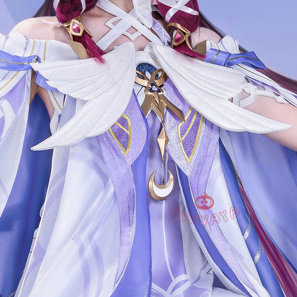 Gvavaya Game Cosplay Genshin Impact Cosplay Columbina (Damselette) Cosplay Costume A
