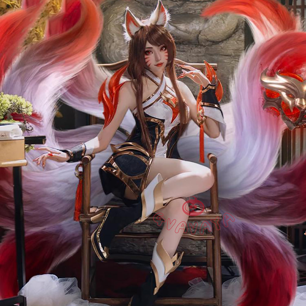 Gvavaya Game Cosplay League of Legends Risen Legend Ahri Cosplay Costume