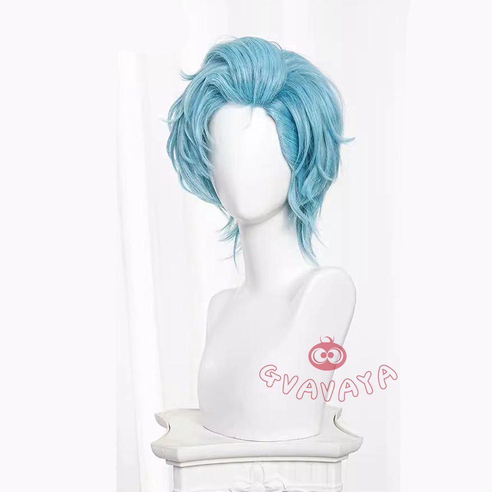 Gvavaya Anime Cosplay Oshi no Ko: Akuamarin Hoshino Cosplay Wig Clear Water Blue 33cm Hair
