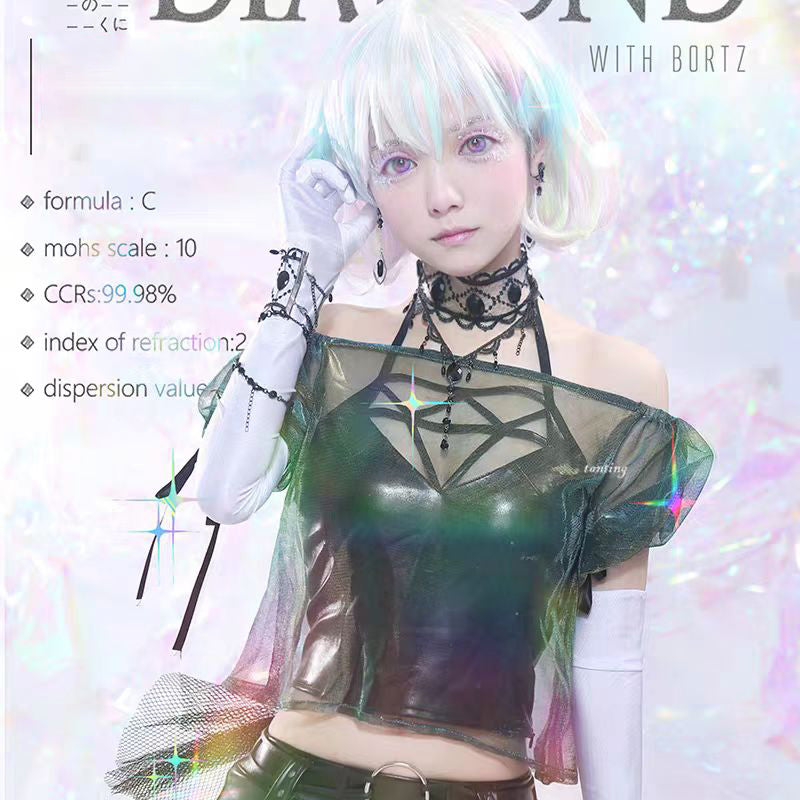 Diamond Cosplay Gvavaya Game Cosplay Land of the Lustrous Diamond Cosplay Wig 30cm Col