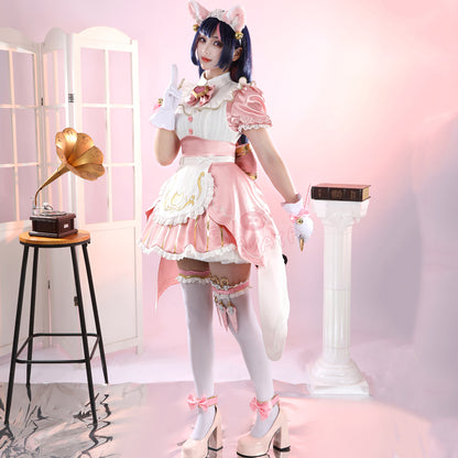 Gvavaya Game Cosplay Kiriko Pink Cat Maid Cosplay Costume