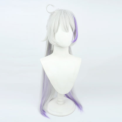 Gvavaya Game Cosplay Honkai Impact 3rd : Kiana Kaslana Cosplay Wig 100cm Long Silvery White And Blue Wig