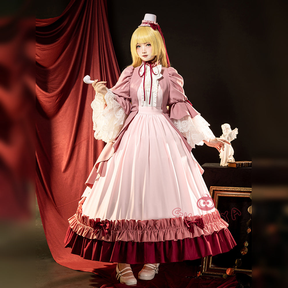 Gvavaya Cosplay GOSICK Cosplay Costume Victorique De Blois Pink Dress Suit Cosplay