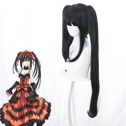 Gvavaya Anime Cosplay DATE A LIVE Tokisaki Kurumi (Nightmare) Cosplay Wig 100cm Wig