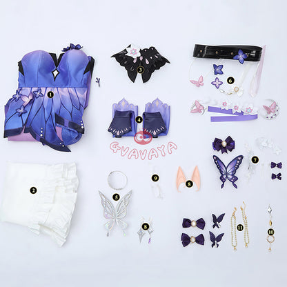 Gvavaya Game Cosplay Honkai Star Rail Cosplay Castorice Gossamer Flutter Splash Art Cosplay Costume