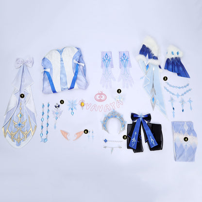 Gvavaya Game Cosplay Genshin Cryo Archon Tsaritsa Cosplay Costume
