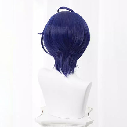 Gvavaya Anime Cosplay Zenless Zone Zero Belle Cosplay Wig Blue 35cm Hair