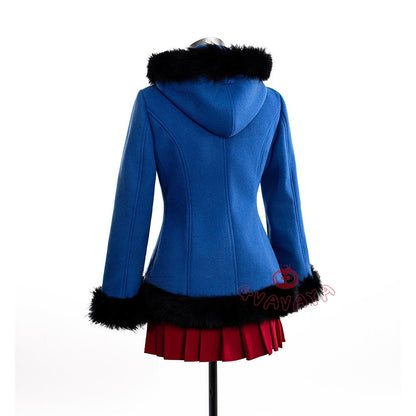 Gvavaya Anime Cosplay Rei Blue Winter Suit Cosplay Costume