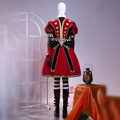 Gvavaya Game Cosplay Alice: Madness Returns Cosplay Red Alice Steamdress Outfits Halloween Cosplay Costume