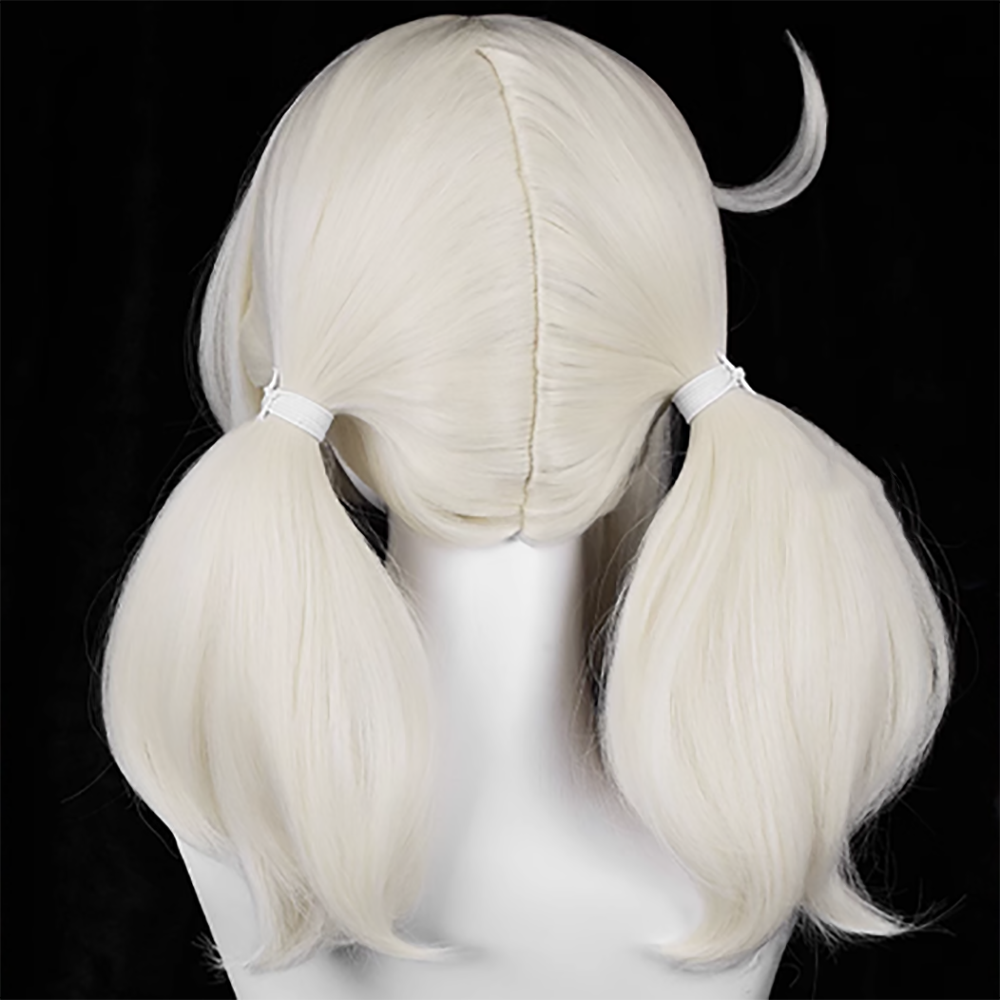 Gvavaya Game Cosplay Genshin Impact:Klee Blossoming Starlight Cosplay Wig 42cm Long Milky White Wig