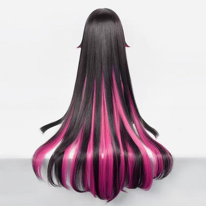 Gvavaya Game Cosplay Genshin Impact Columbina (Damselette) Cosplay Wig 100cm Black Pink Wig