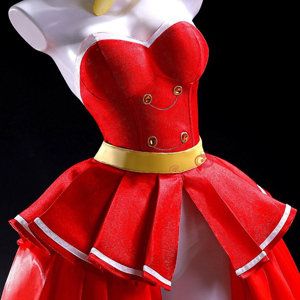 Gvavaya Cosplay HH Cosplay Charlie Morningstar Red Party Dress Charlie Cosplay Costume