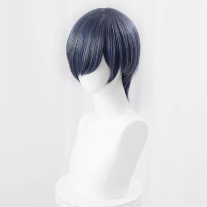 Gvavaya Anime Cosplay Black Butler Ciel Phantomhive Cosplay Wigs For Men And Women 30cm/75cm Long Blue Gray Hair