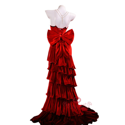 Gvavaya Game Cosplay Final Fantasy VII Cosplay Costume Aerith Gainsborough Red Dress Cosplay