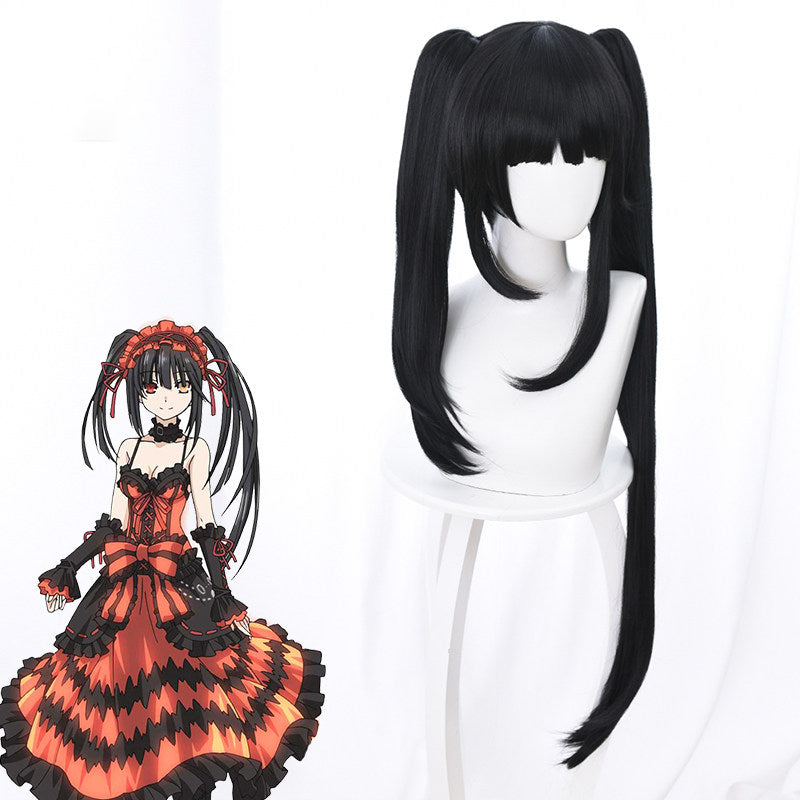Gvavaya Anime Cosplay DATE A LIVE Tokisaki Kurumi (Nightmare) Cosplay Wig 100cm Wig