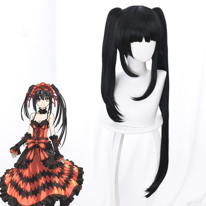 Gvavaya Anime Cosplay DATE A LIVE Tokisaki Kurumi (Nightmare) Cosplay Wig 100cm Wig