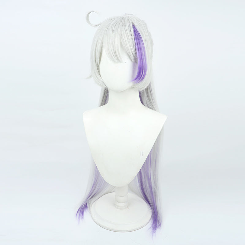 Gvavaya Game Cosplay Honkai Impact 3rd : Kiana Kaslana Cosplay Wig 100cm Long Silvery White And Blue Wig