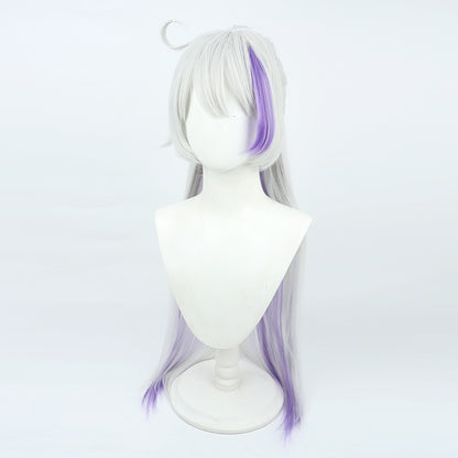Gvavaya Game Cosplay Honkai Impact 3rd : Kiana Kaslana Cosplay Wig 100cm Long Silvery White And Blue Wig