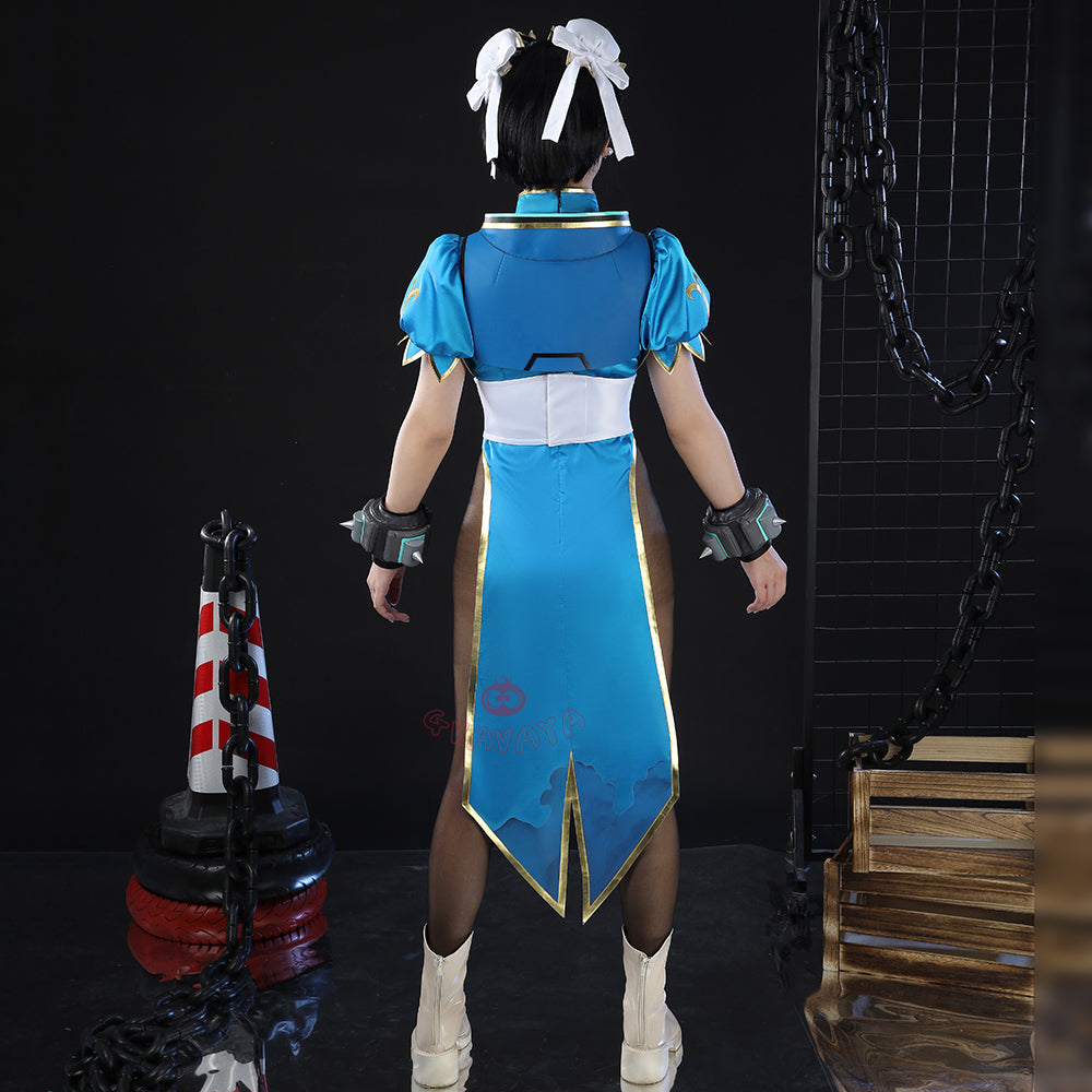 Gvavaya Game Cosplay Overwatch 2 x Street Fighter 6 Cosplay Chunli Juno Cosplay Costume