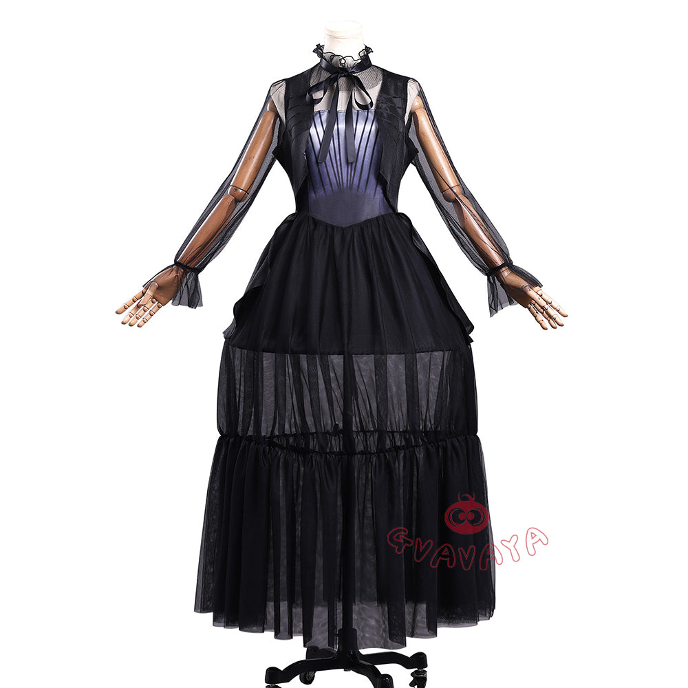 Gvavaya Movie Cosplay Wednesday Party Dress Wednesday Cosplay Halloween Costume