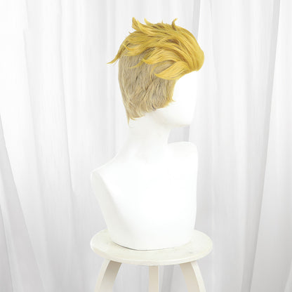 Gvavaya Anime Cosplay Gachi Enjin Cosplay Wig 30cm Gold Wig