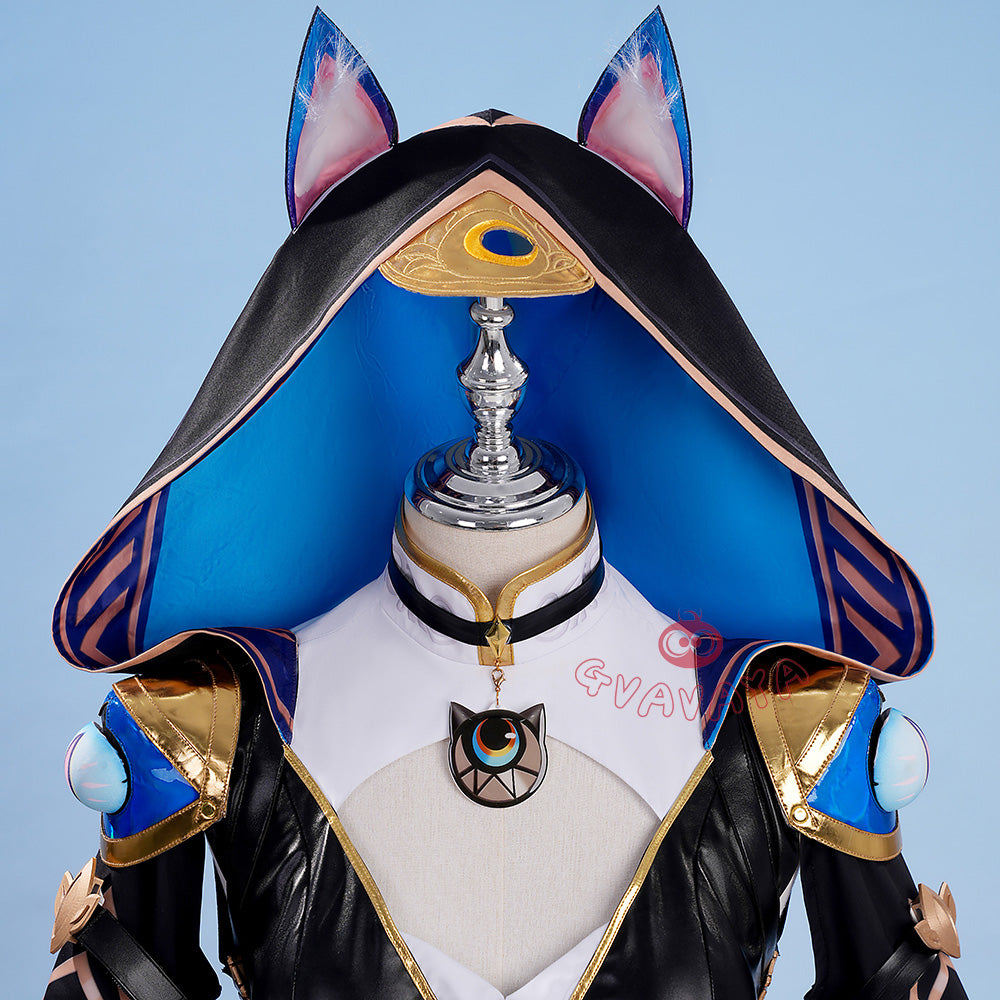 Honkai: Star Rail Robin Cosplay Kostüm - trägerloses Kleid und Handschuhe mit Schal Ohrringen | Cosplay in Top Qualität Honkai: Star Rail Robin Cosplay Kostüm - trägerloses Kleid und Handschuhe mit Schal Ohrringen | Cosplay in Top Qualität