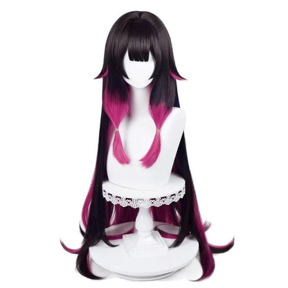 Gvavaya Game Cosplay Genshin Impact Columbina (Damselette) Cosplay Wig 100cm Black Pink Wig