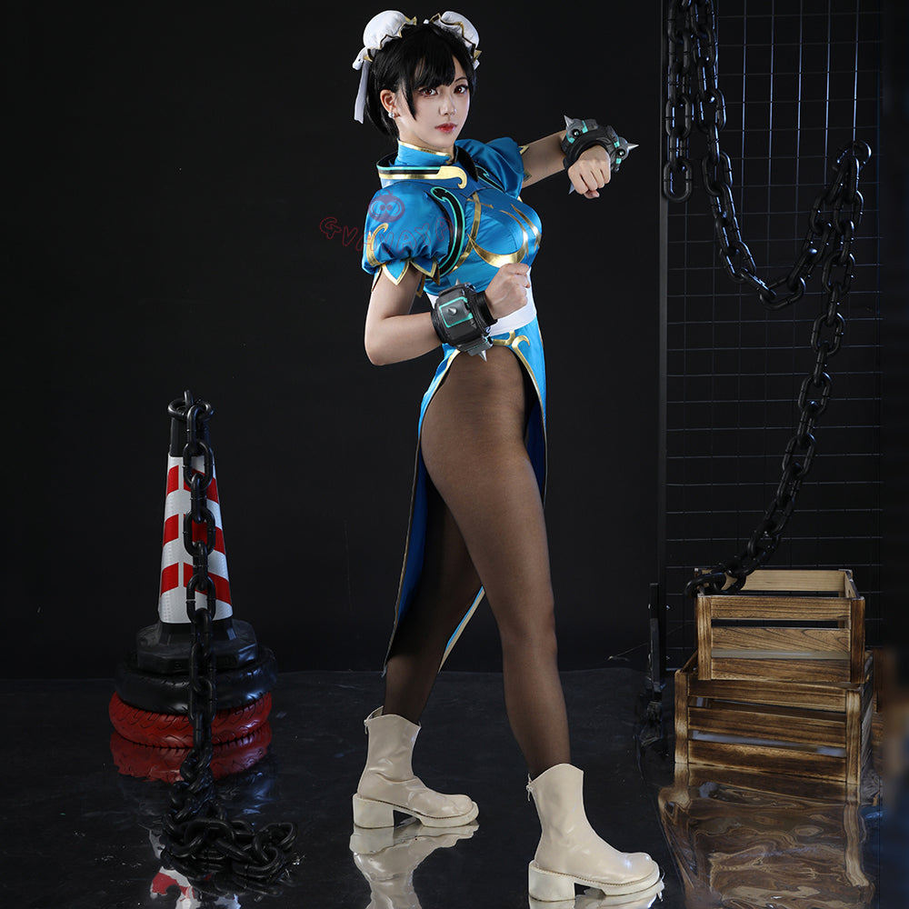 Gvavaya Game Cosplay Overwatch 2 x Street Fighter 6 Cosplay Chunli Juno Cosplay Costume