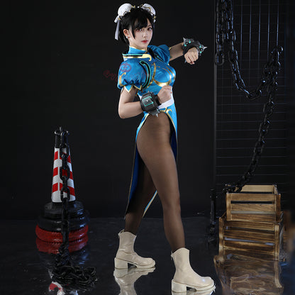 Gvavaya Game Cosplay Overwatch 2 x Street Fighter 6 Cosplay Chunli Juno Cosplay Costume