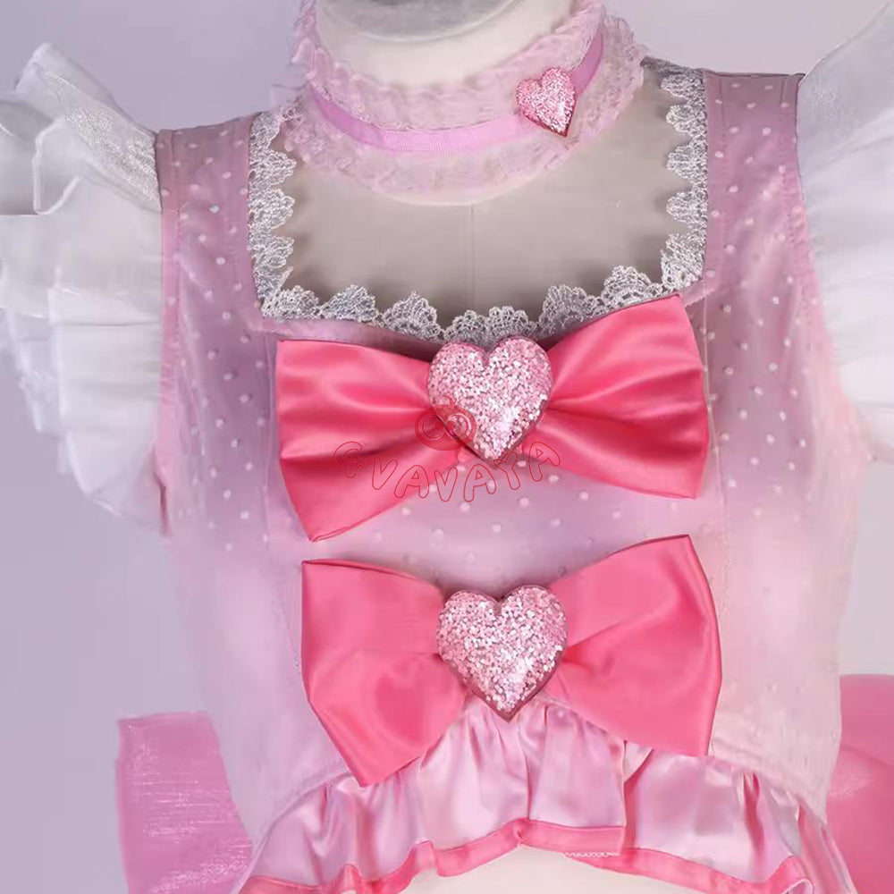 Gvavaya Anime Cosplay Shugo Chara Cosplay Amu Hinamori Idol Pink Lolita Cosplay Costume