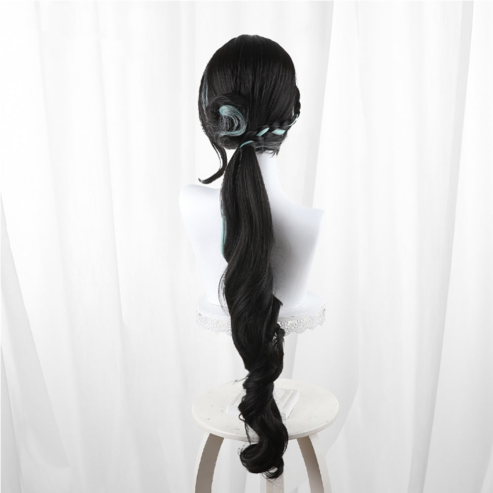 Gvavaya Game Cosplay Honkai Impact: Star Rail Ruan Mei Cosplay Wig 100cm Black Wig