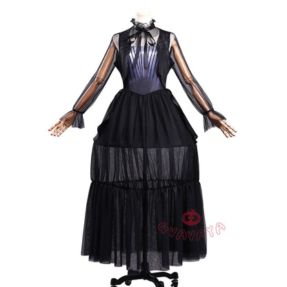 Gvavaya Movie Cosplay Wednesday Party Dress Wednesday Cosplay Halloween Costume