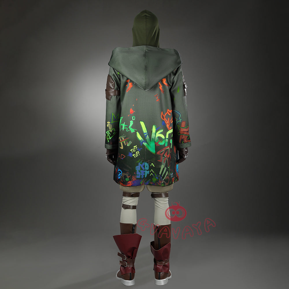 Gvavaya Game Cosplay League of Legends Cosplay the Boy Who Shattered Time: Ekko Cosplay Costume