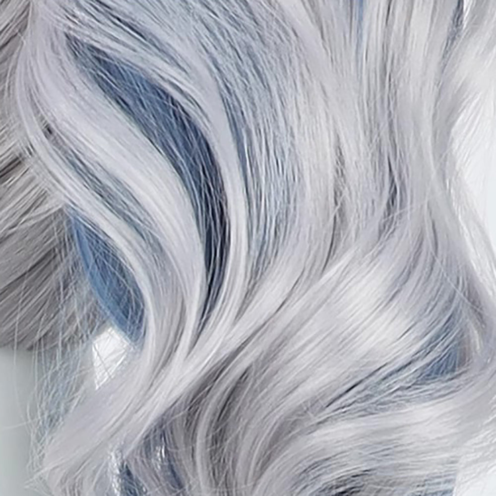 Gvavaya Game Cosplay Honkai Impact: Star Rail Silver Wolf Cosplay Wig 65cm Long Grey Blue Wig