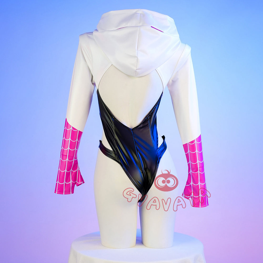 Gvavaya Anime Cosplay Spider-Man: Across the Spider-Verse Cosplay Gwen Stacy Bunny Girl Cosplay Costume