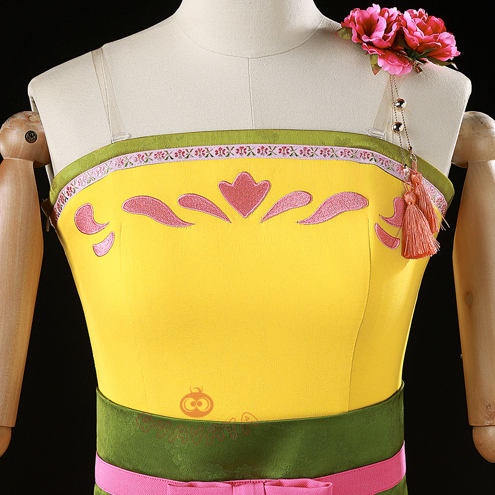Gvavaya Anime Cosplay Maomao Yellow Dress Maomao Cosplay Costume