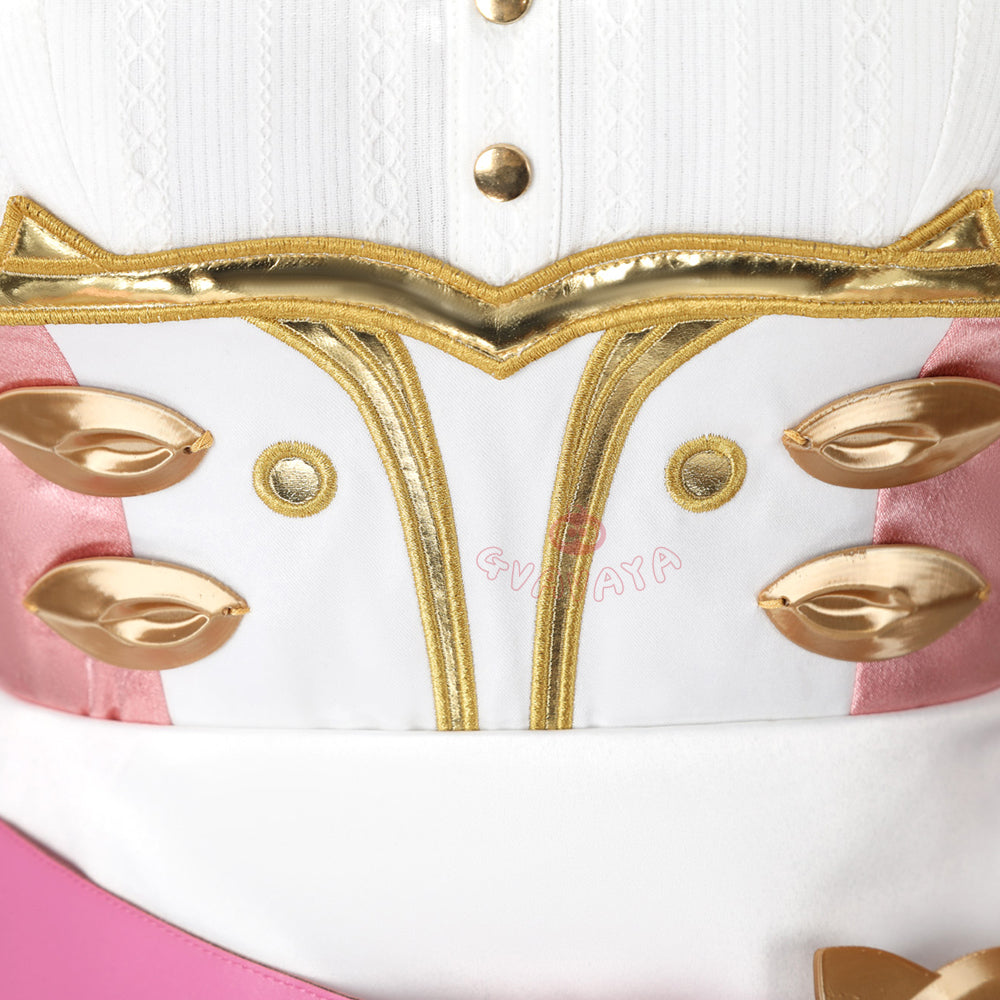 Gvavaya Game Cosplay Ashe Pink Cat Cafe Maid Cosplay Costume