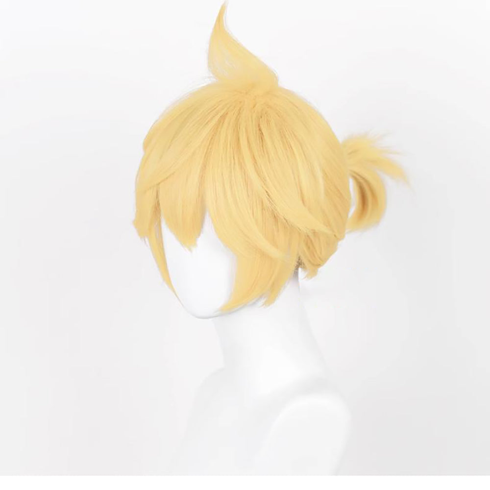 Gvavaya Cosplay V Kagamine Rin Len Cosplay Wig Light Yellow 32cm Long