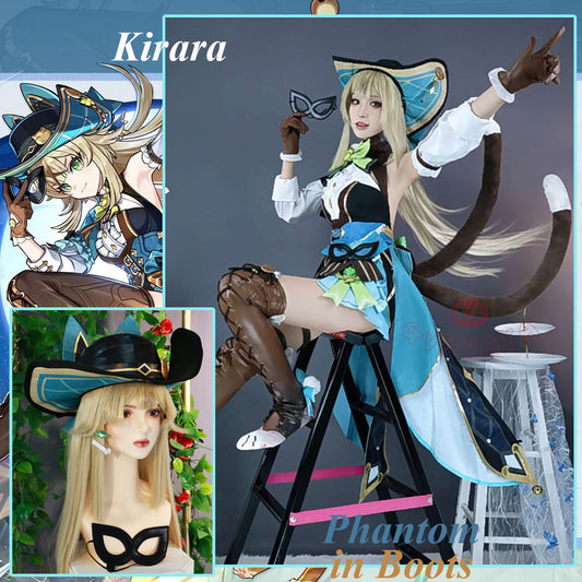 Gvavaya Game Cosplay Genshin Impact Cosplay Kirara Phantom in Boots Cosplay Costume Kirara Cosplay