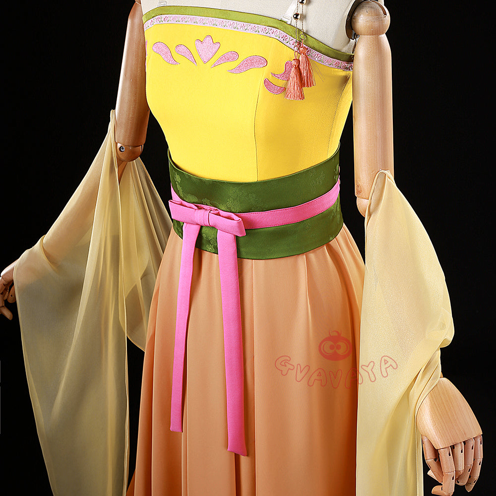 Gvavaya Anime Cosplay Maomao Yellow Dress Maomao Cosplay Costume