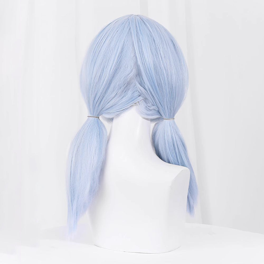 Gvavaya Game Cosplay Genshin Impact Sigewinne Cosplay Wig 42cm Light Blue Wig