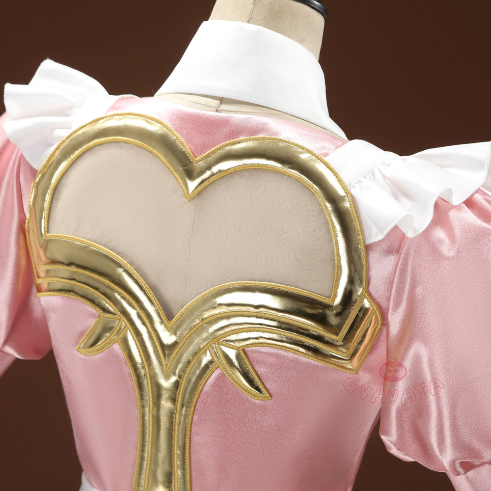 Gvavaya Game Cosplay Ashe Pink Cat Cafe Maid Cosplay Costume