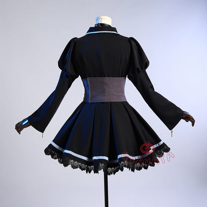 Gvavaya Cosplay Shugoo Charaa! Cosplay Utau Tsukiyomi Black Dress Utau Hoshina Gothic Lolita Cosplay Costume