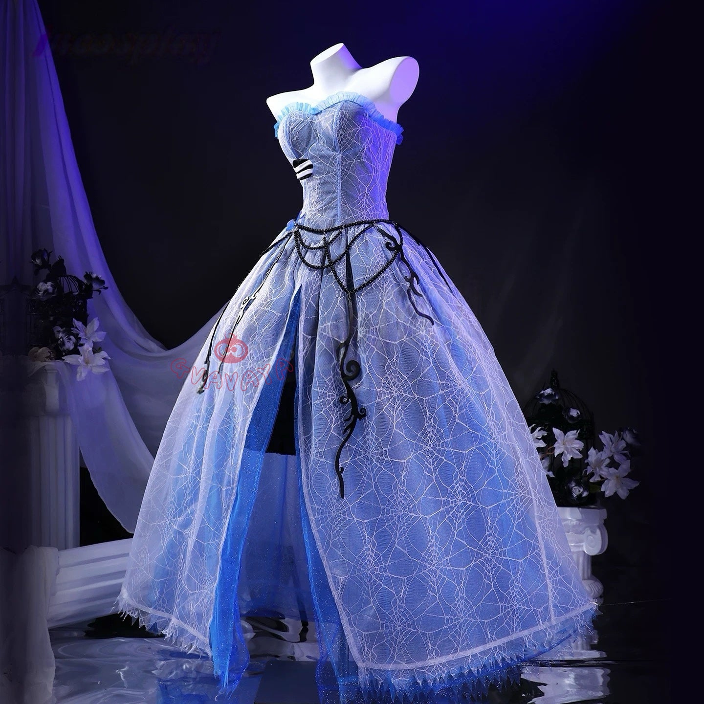 Gvavaya Cosplay Halloween Skullector Emily Cosplay Bride Doll Cosplay Costume