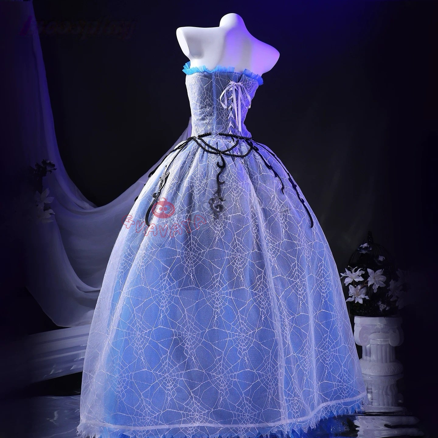 Gvavaya Cosplay Halloween Skullector Emily Cosplay Bride Doll Cosplay Costume