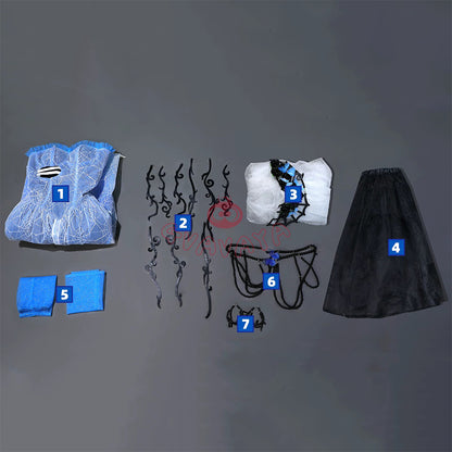 Gvavaya Cosplay Halloween Skullector Emily Cosplay Bride Doll Cosplay Costume