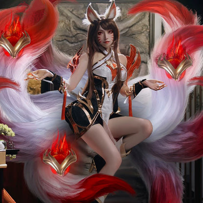 Gvavaya Game Cosplay League of Legends Risen Legend Ahri Cosplay Costume