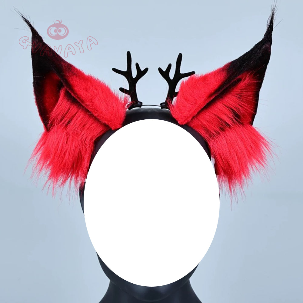 Gvavaya Anime Cosplay Hazbin Hotel Cosplay Alastor Cosplay Accessory Headband