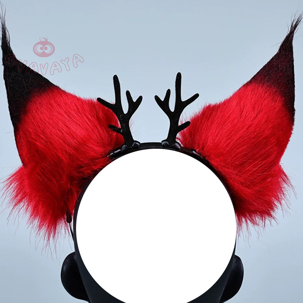 Gvavaya Anime Cosplay Hazbin Hotel Cosplay Alastor Cosplay Accessory Headband